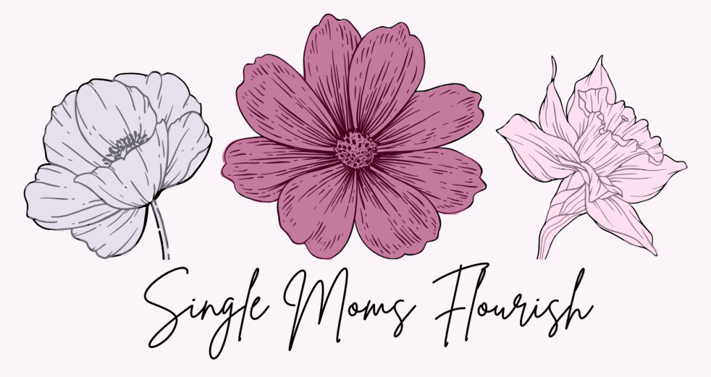 Poppy, Cosmos, and Narcissus flowers representative of taking single moms from surviving to flourishing